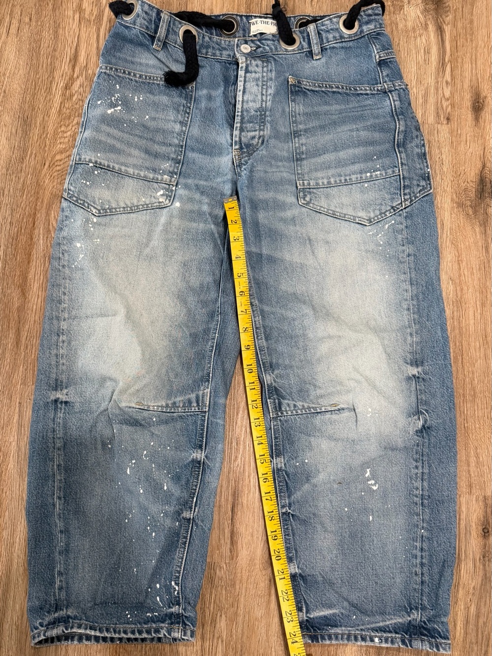 FREE PEOPLE Barrel Paint Splatter Jean - Picture 6 of 6